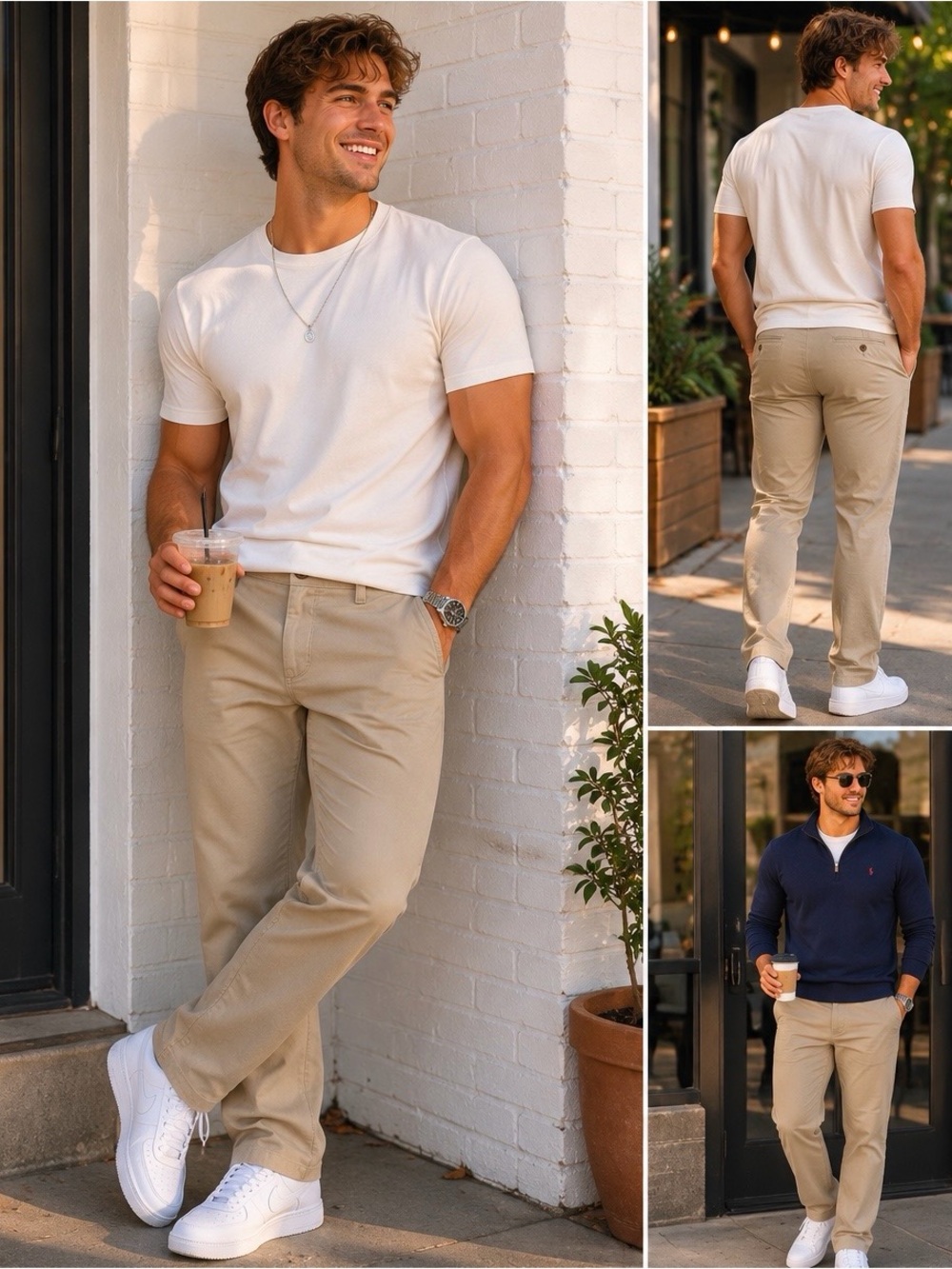 Izod Men's American Chino Flat Front Straight Fit Pants 34x32